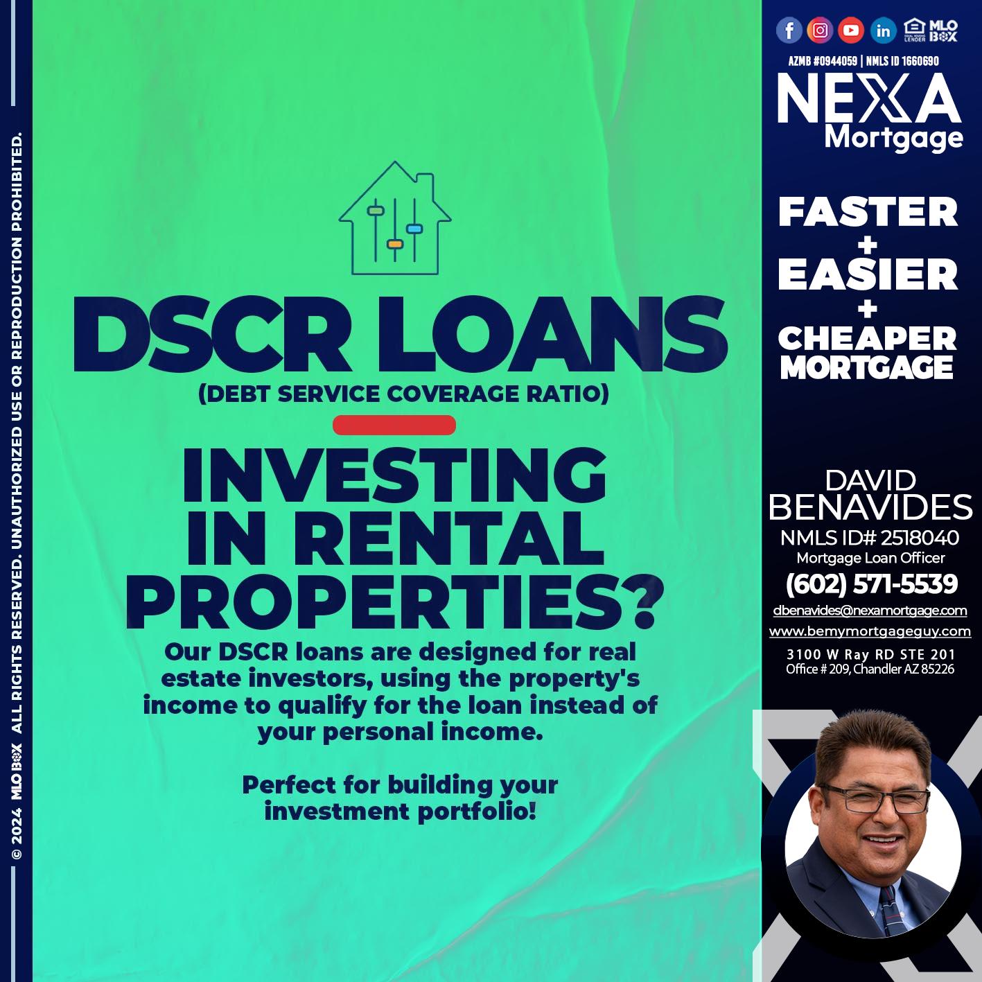 dscr loans - David Benavides -Mortgage Loan Officer