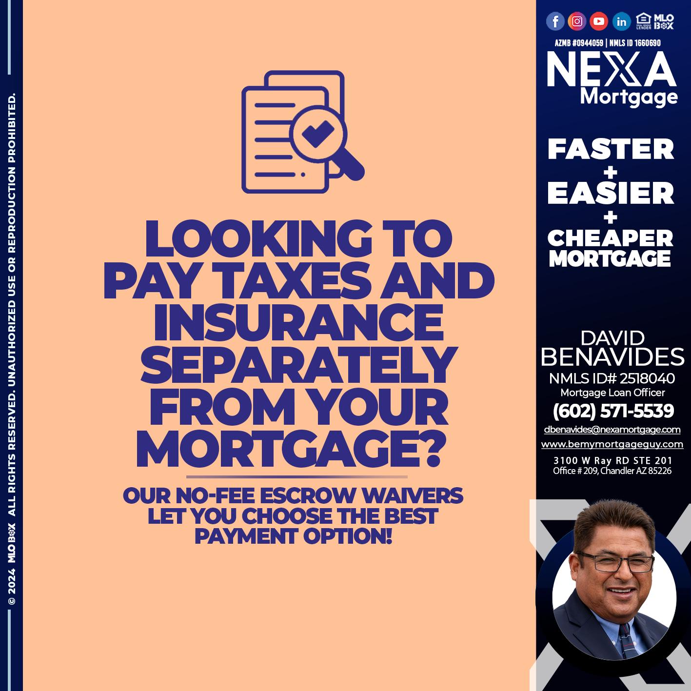 LOOKING PAY - David Benavides -Mortgage Loan Officer