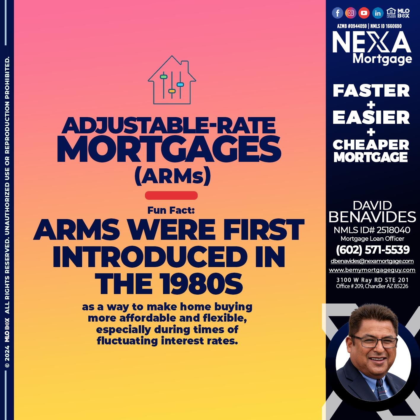 ADJUSTABLE - David Benavides -Mortgage Loan Officer