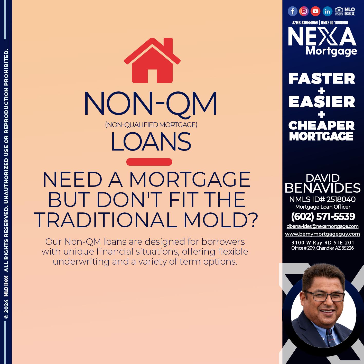 NON QM - David Benavides -Mortgage Loan Officer