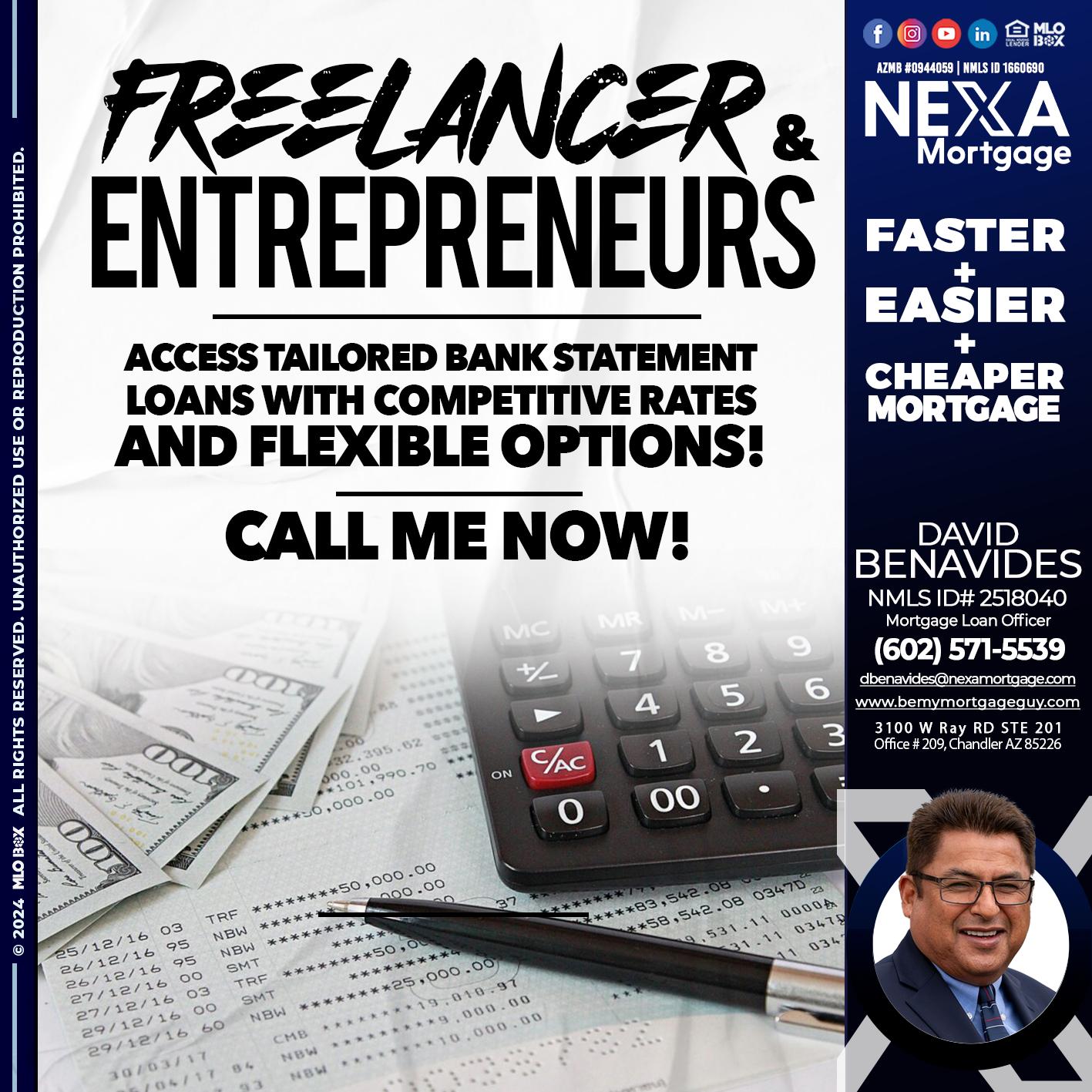 freelancer - David Benavides -Mortgage Loan Officer